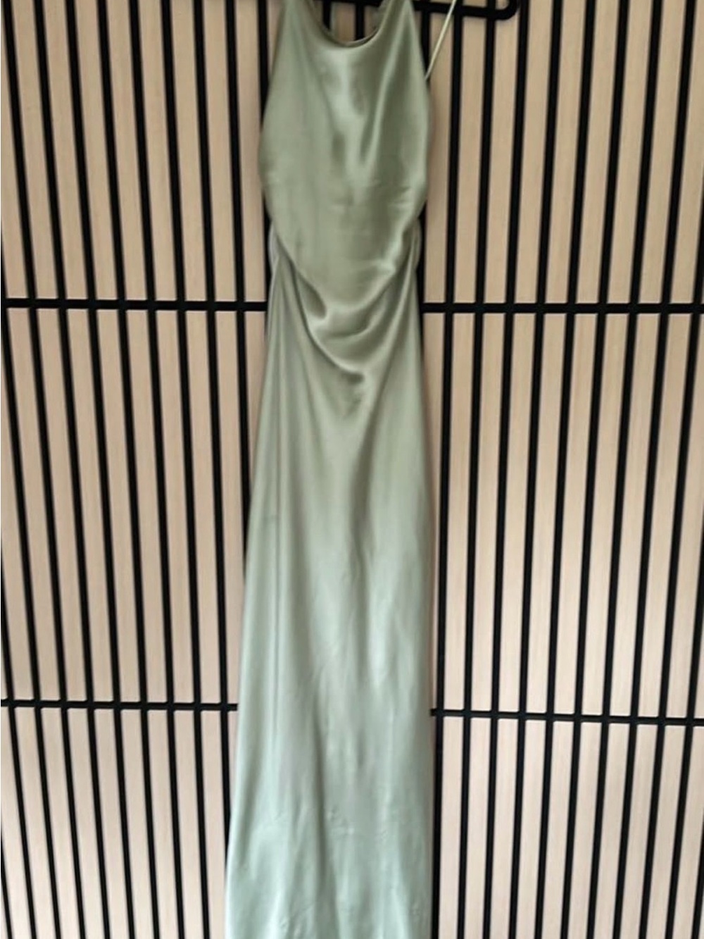 BHLDN- Anthropologie Weddings Silky Cowl-Neck Maxi Dress in Sage